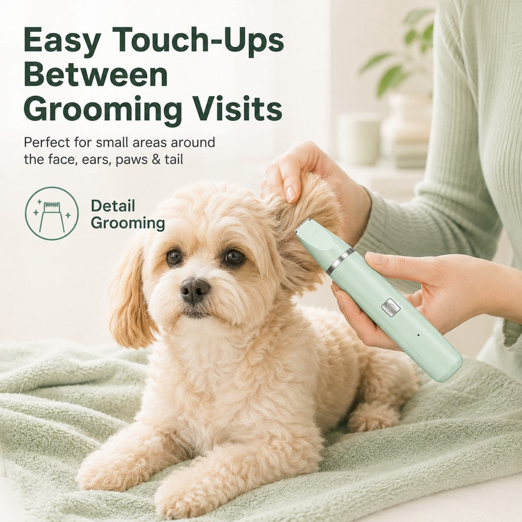 4-in-1 Cordless Pet Trimmer – Quiet At-Home Touch-Ups