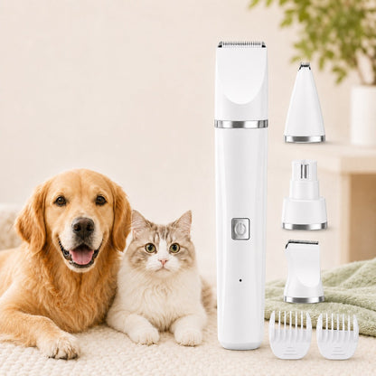 4-in-1 Cordless Pet Trimmer – Quiet At-Home Touch-Ups