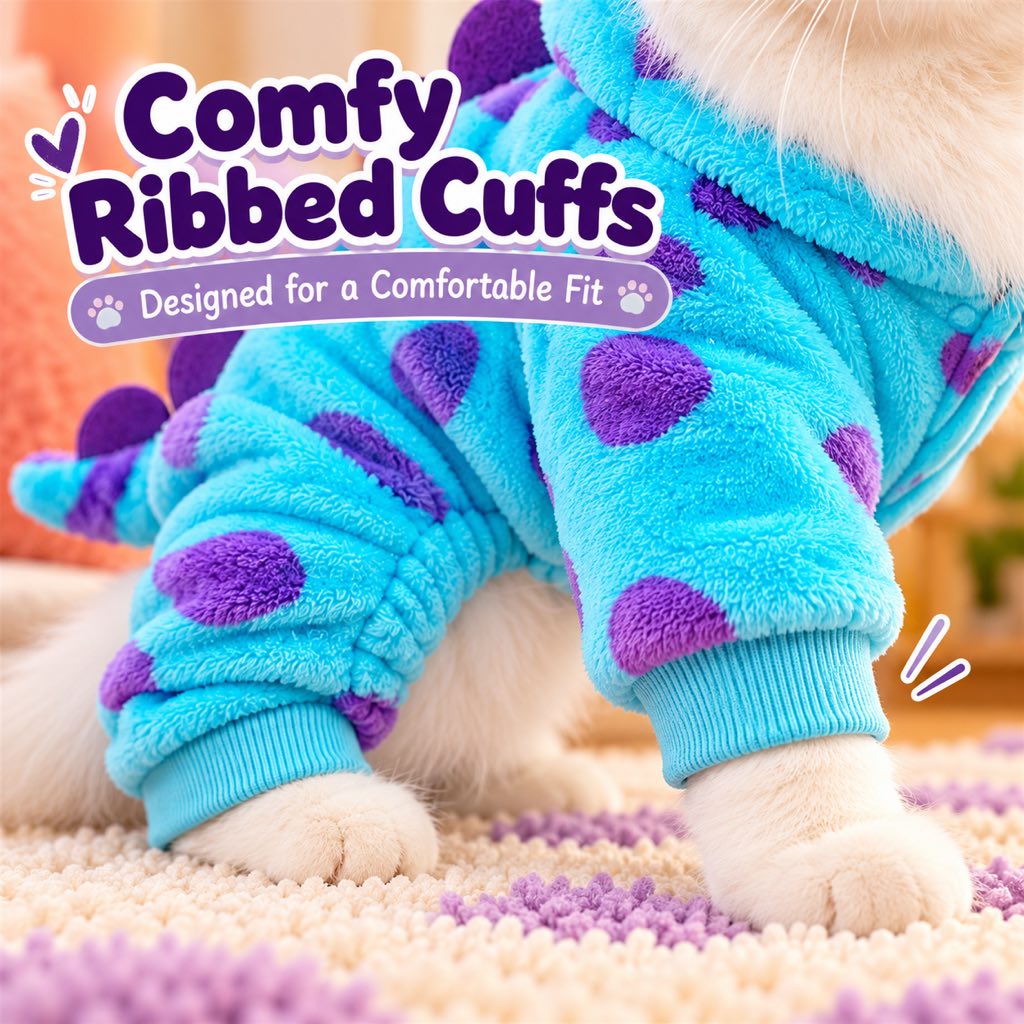 Monster Hooded Pet Onesie – Plush & Cozy