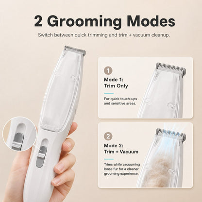 Pet Paw Trimmer with Vacuum – Low-Noise, Mess-Free