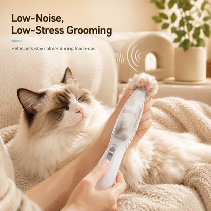 Pet Paw Trimmer with Vacuum – Low-Noise, Mess-Free