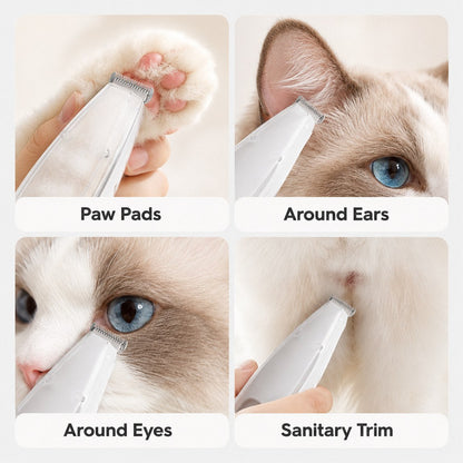 Pet Paw Trimmer with Vacuum – Low-Noise, Mess-Free