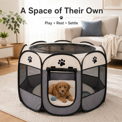 Foldable Pet Playpen – Breathable & Portable