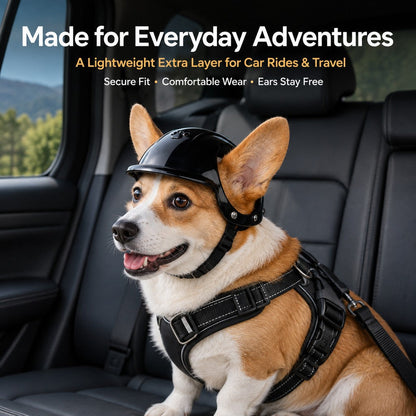 Lightweight Pet Helmet – Open-Ear Head Guard