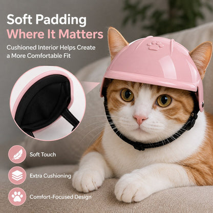 Lightweight Pet Helmet – Open-Ear Head Guard