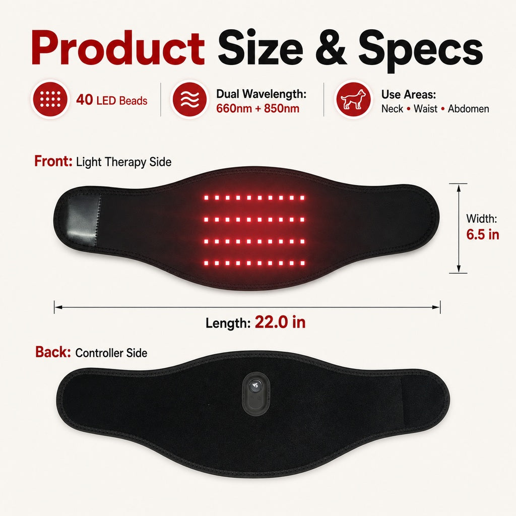 Red Light Pet Belt – Neck & Body Comfort