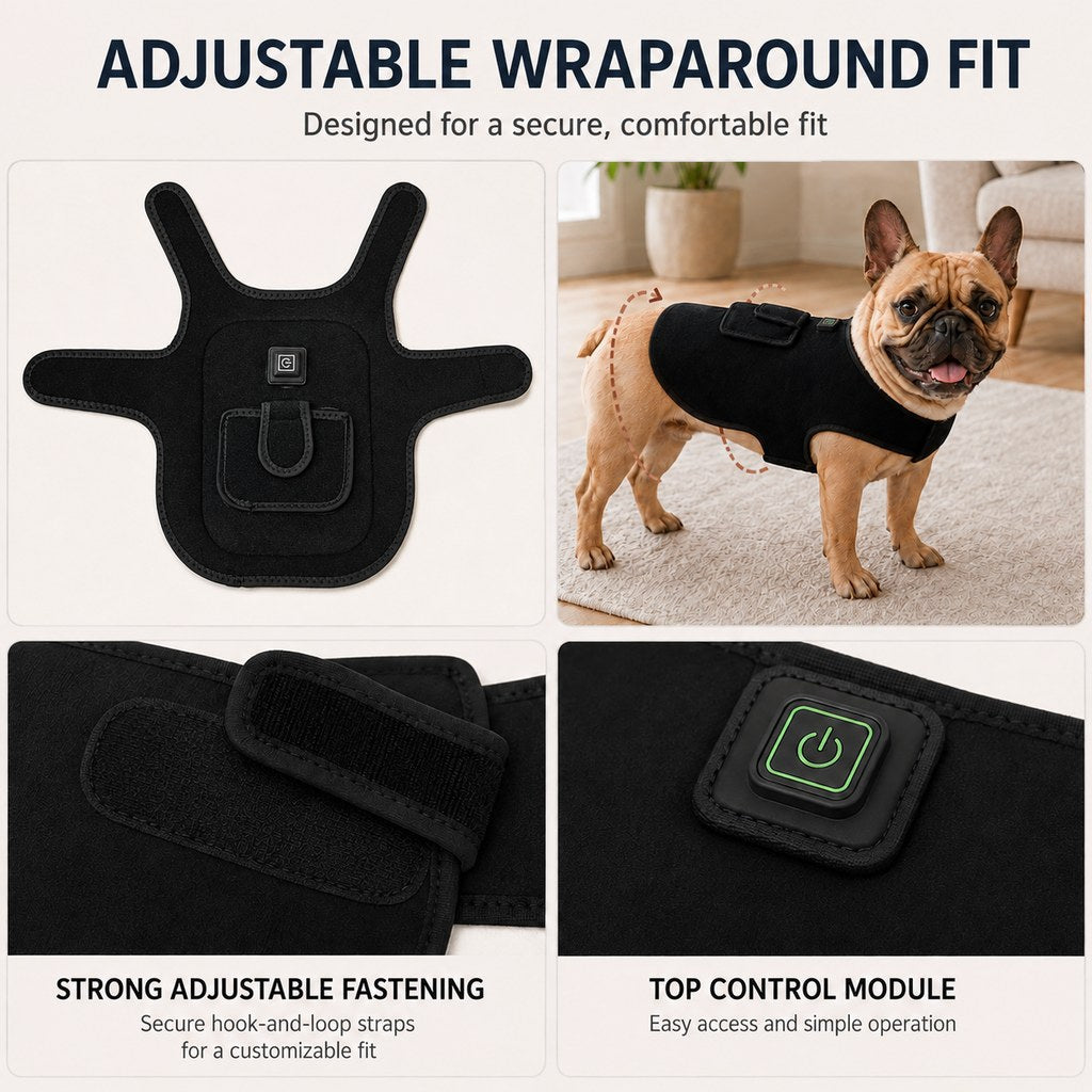 Red Light Pet Vest – Back, Hip & Joint Comfort