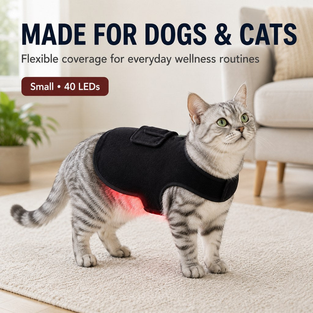 Red Light Pet Vest – Back, Hip & Joint Comfort