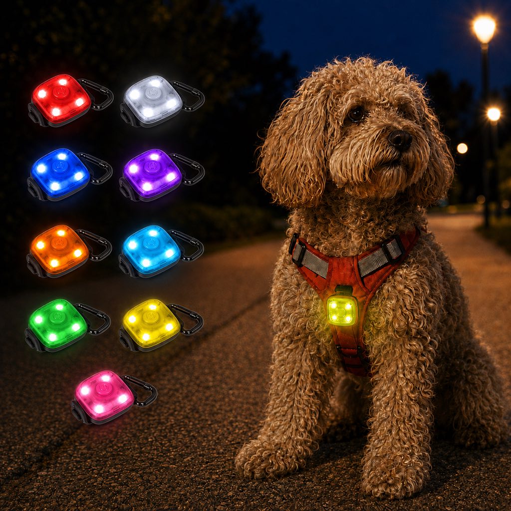 Clip-On Pet Safety Light – Stay Visible After Dark