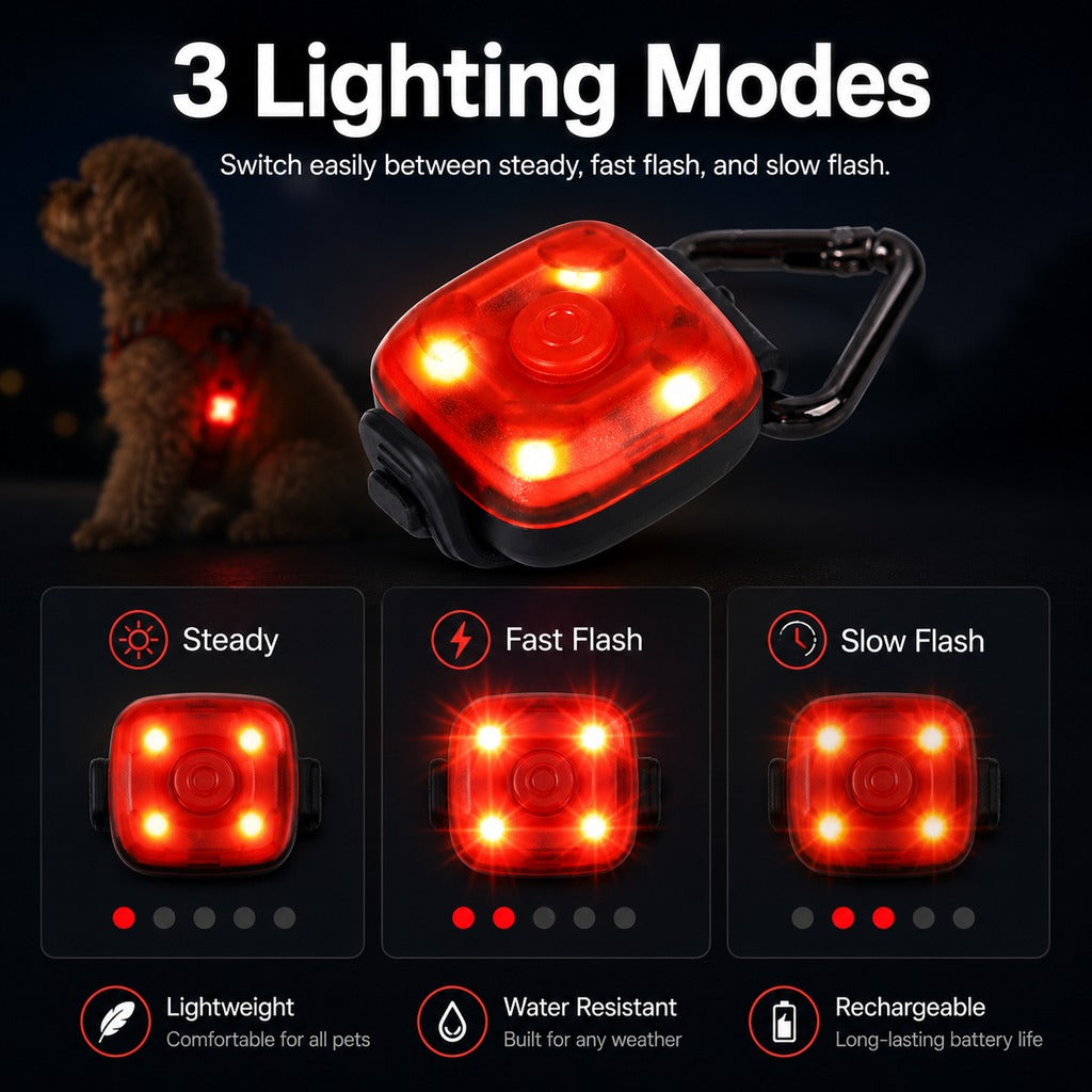 Clip-On Pet Safety Light – Stay Visible After Dark