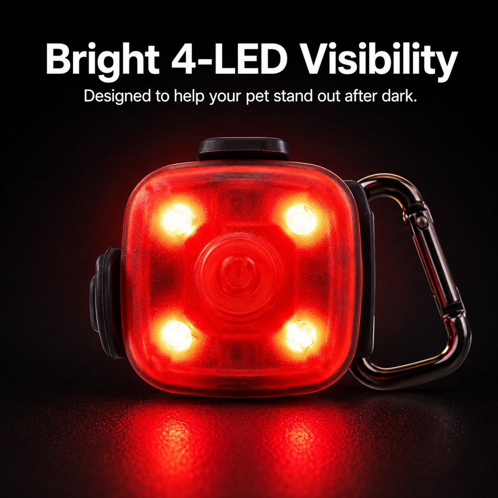 Clip-On Pet Safety Light – Stay Visible After Dark