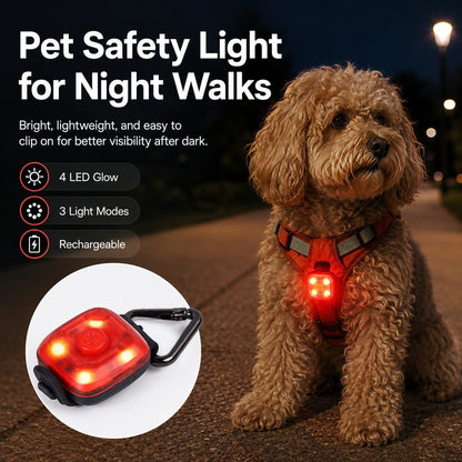 Clip-On Pet Safety Light – Stay Visible After Dark