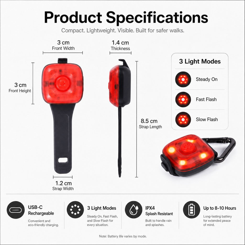 Clip-On Pet Safety Light – Stay Visible After Dark