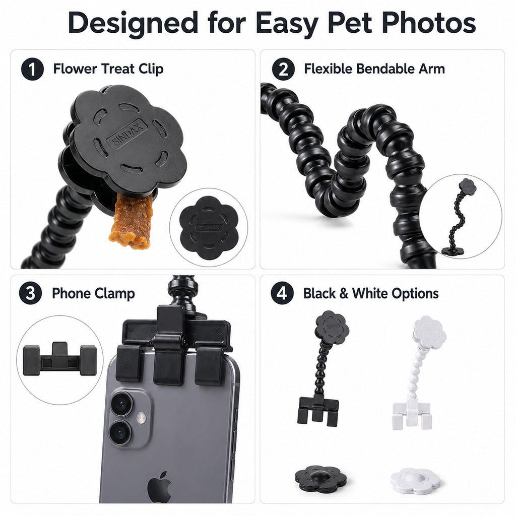 Pet Selfie Phone Clip – Treat Holder for Perfect Photos