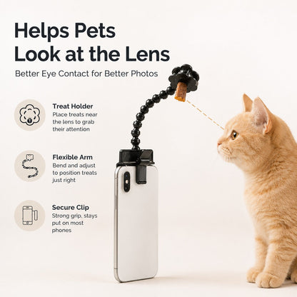 Pet Selfie Phone Clip – Treat Holder for Perfect Photos