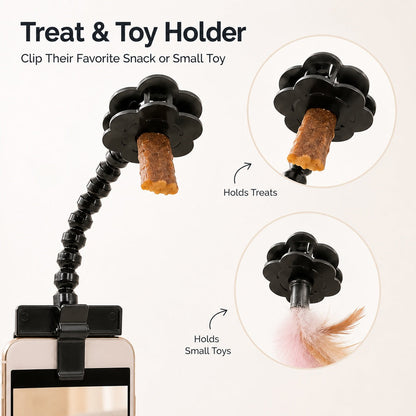 Pet Selfie Phone Clip – Treat Holder for Perfect Photos
