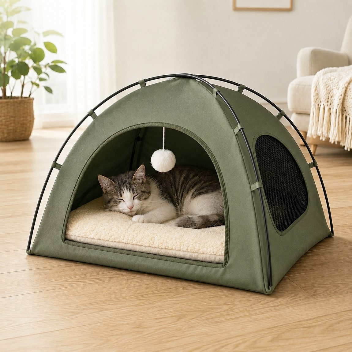 Pet Tent Bed with Cooling Mat – Cool Private Hideaway