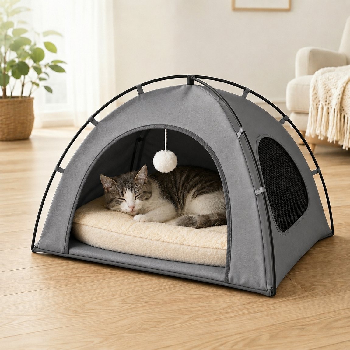 Pet Tent Bed with Cooling Mat – Cool Private Hideaway
