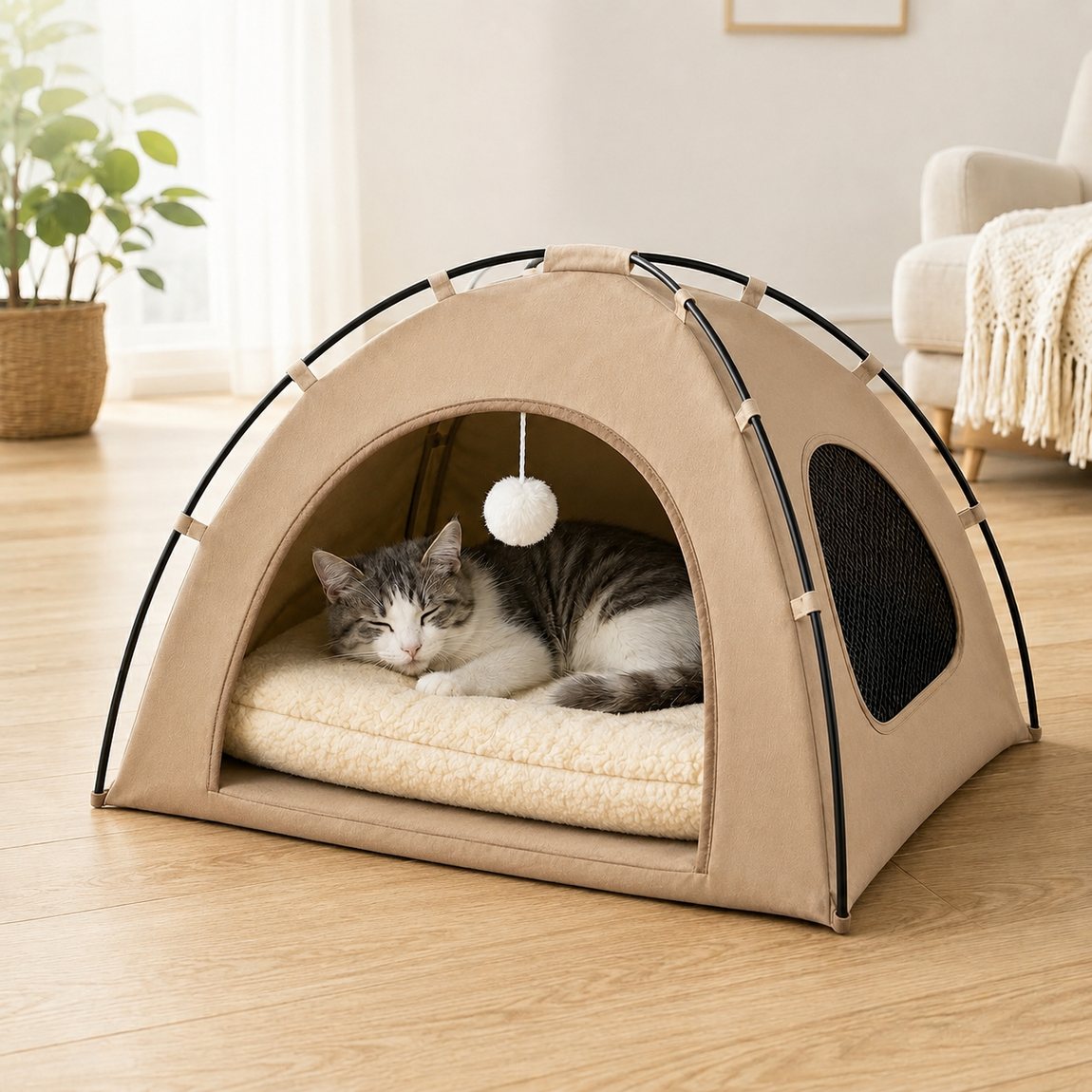 Pet Tent Bed with Cooling Mat – Cool Private Hideaway