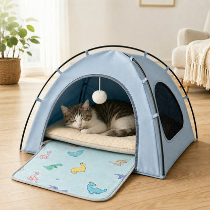 Pet Tent Bed with Cooling Mat – Cool Private Hideaway