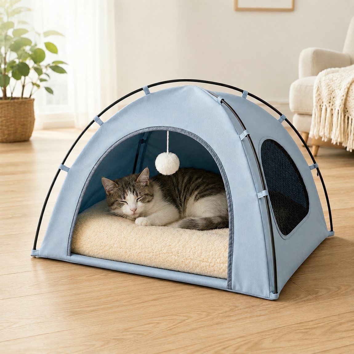 Pet Tent Bed with Cooling Mat – Cool Private Hideaway