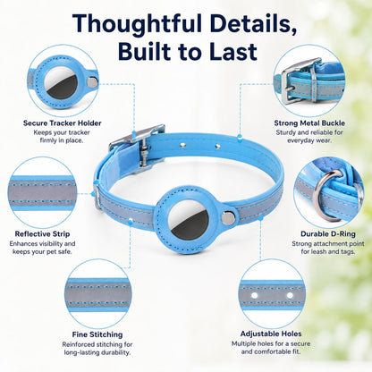 AirTag Reflective Pet Collar – Track & Stay Visible