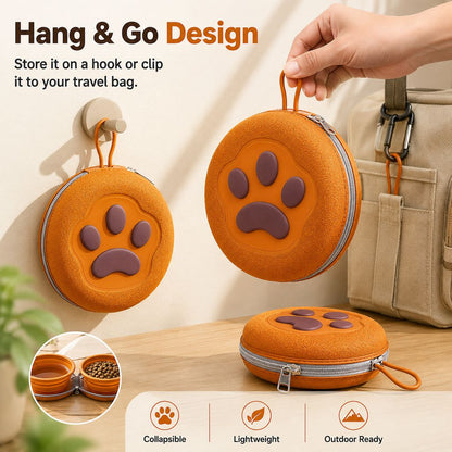 Paw-Shaped Collapsible Travel Bowls – Feed Anywhere