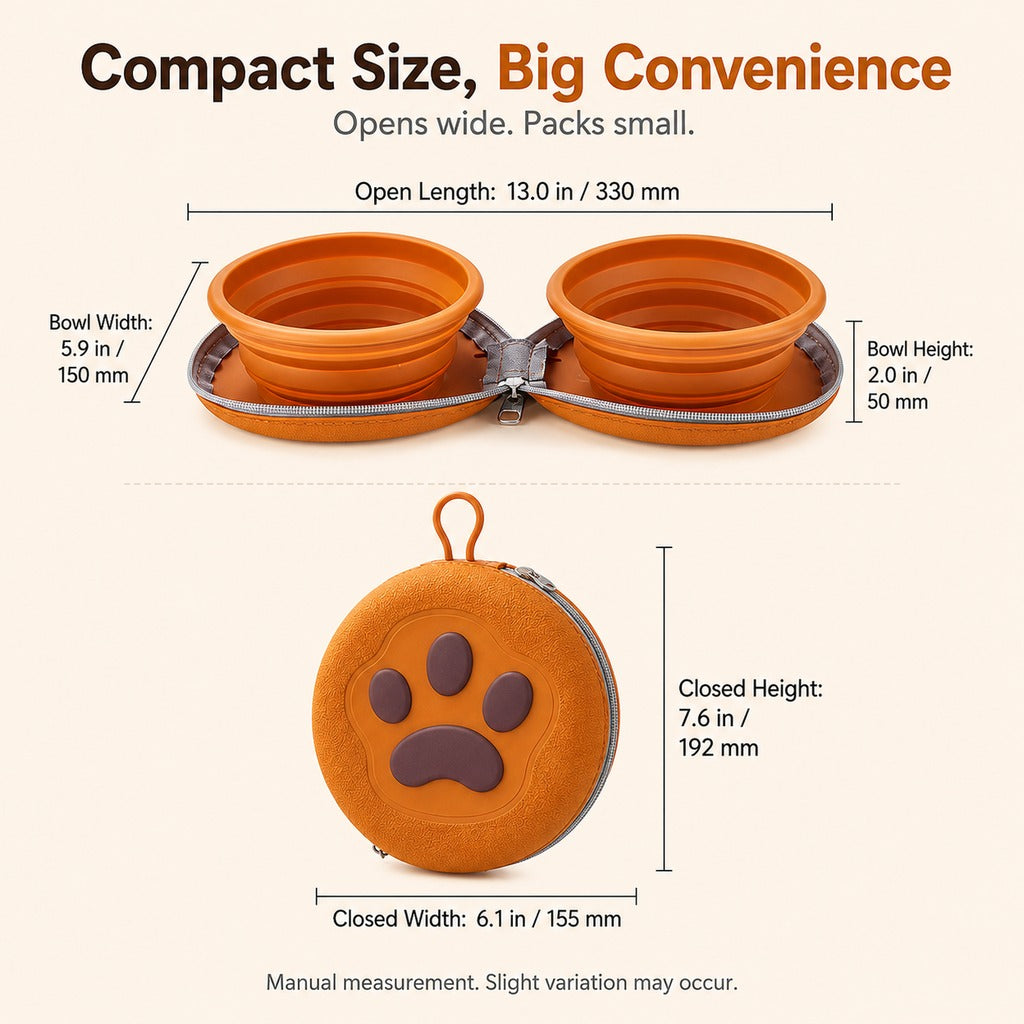 Paw-Shaped Collapsible Travel Bowls – Feed Anywhere