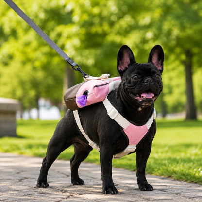 Frenchie Backpack Harness – No Neck Pulling, Carry Essentials