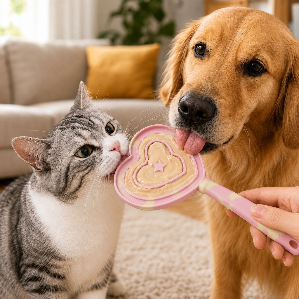 Heart Pet Licking Wand – Easy Soft Treat Feeder