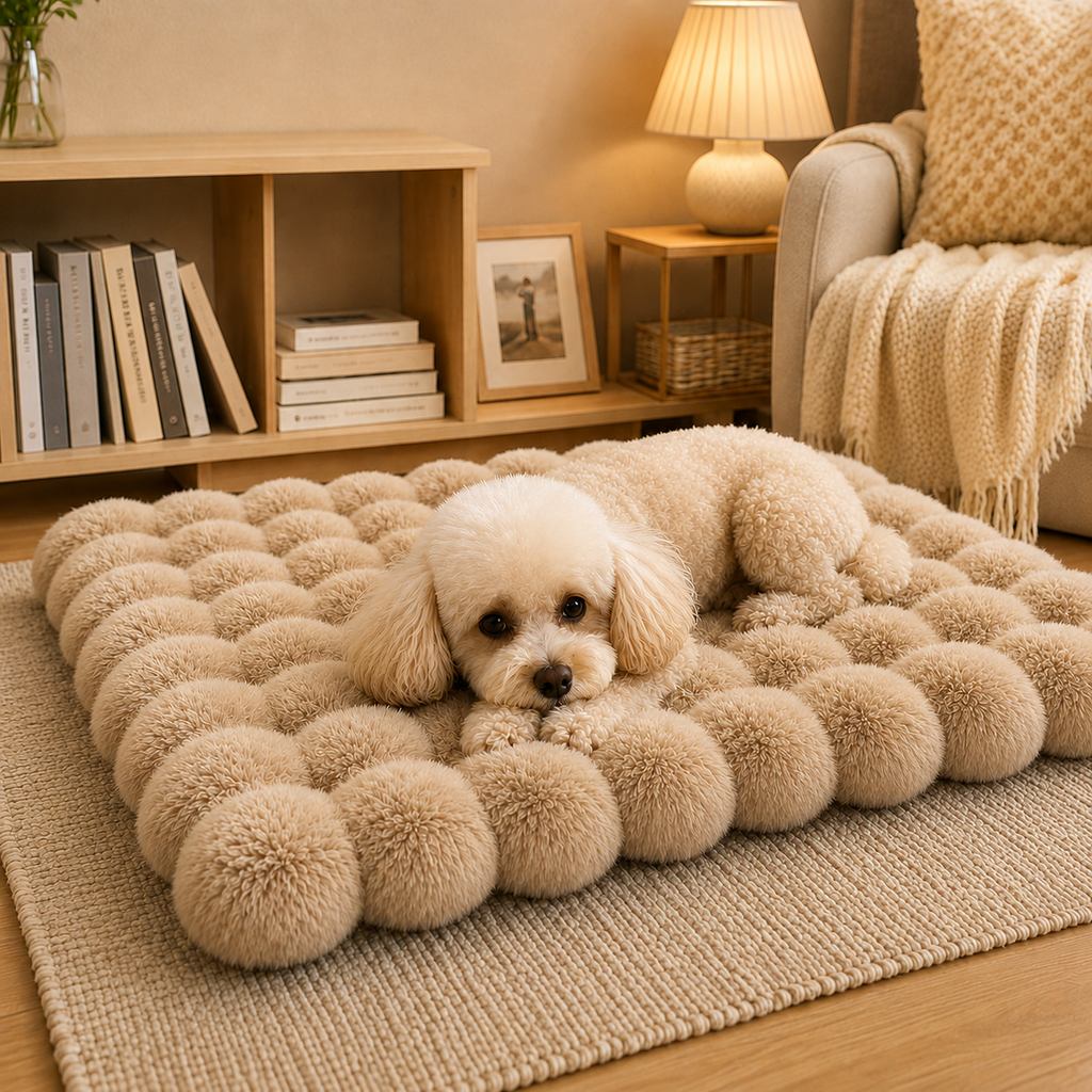 Plush Faux Fur Pet Bed Mat – Non-Slip & Washable