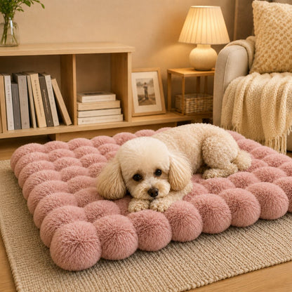 Plush Faux Fur Pet Bed Mat – Non-Slip & Washable