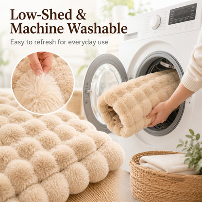 Plush Faux Fur Pet Bed Mat – Non-Slip & Washable