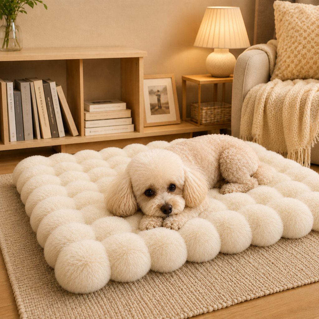 Plush Faux Fur Pet Bed Mat – Non-Slip & Washable