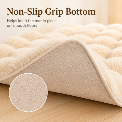 Plush Faux Fur Pet Bed Mat – Non-Slip & Washable