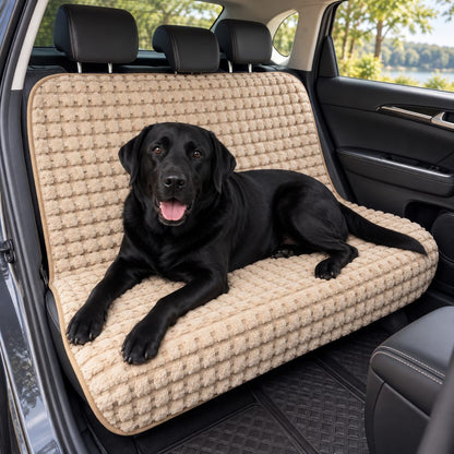 Plush Dog Back Seat Cover – Blocks Hair & Dirt