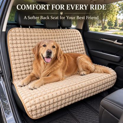 Plush Dog Back Seat Cover – Blocks Hair & Dirt