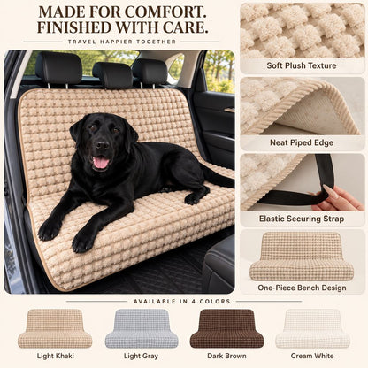 Plush Dog Back Seat Cover – Blocks Hair & Dirt