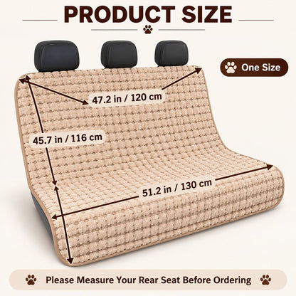 Plush Dog Back Seat Cover – Blocks Hair & Dirt