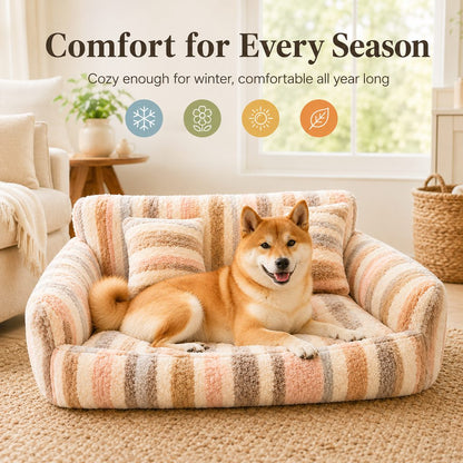 Plush Dog Sofa Bed – Soft Bolstered Everyday Naps
