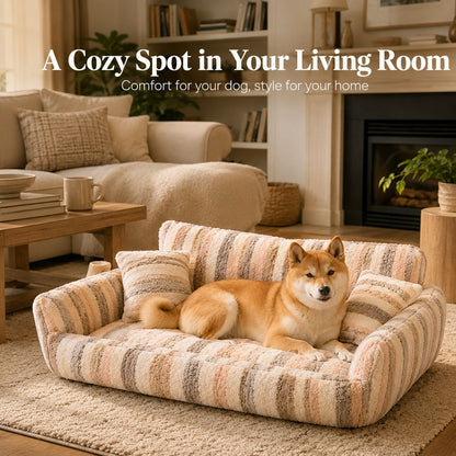 Plush Dog Sofa Bed – Soft Bolstered Everyday Naps