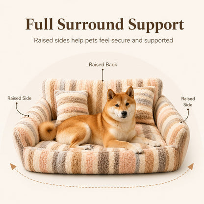 Plush Dog Sofa Bed – Soft Bolstered Everyday Naps