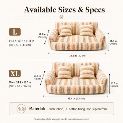 Plush Dog Sofa Bed – Soft Bolstered Everyday Naps