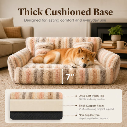 Plush Dog Sofa Bed – Soft Bolstered Everyday Naps
