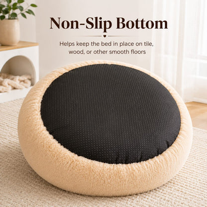 Plush Donut Pet Bed – Warm Cozy Nest