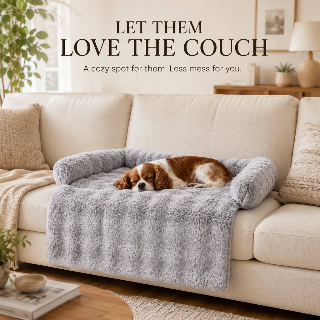 Plush Pet Sofa Protector Bed – Keeps Couch Clean