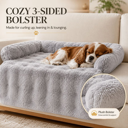Plush Pet Sofa Protector Bed – Keeps Couch Clean