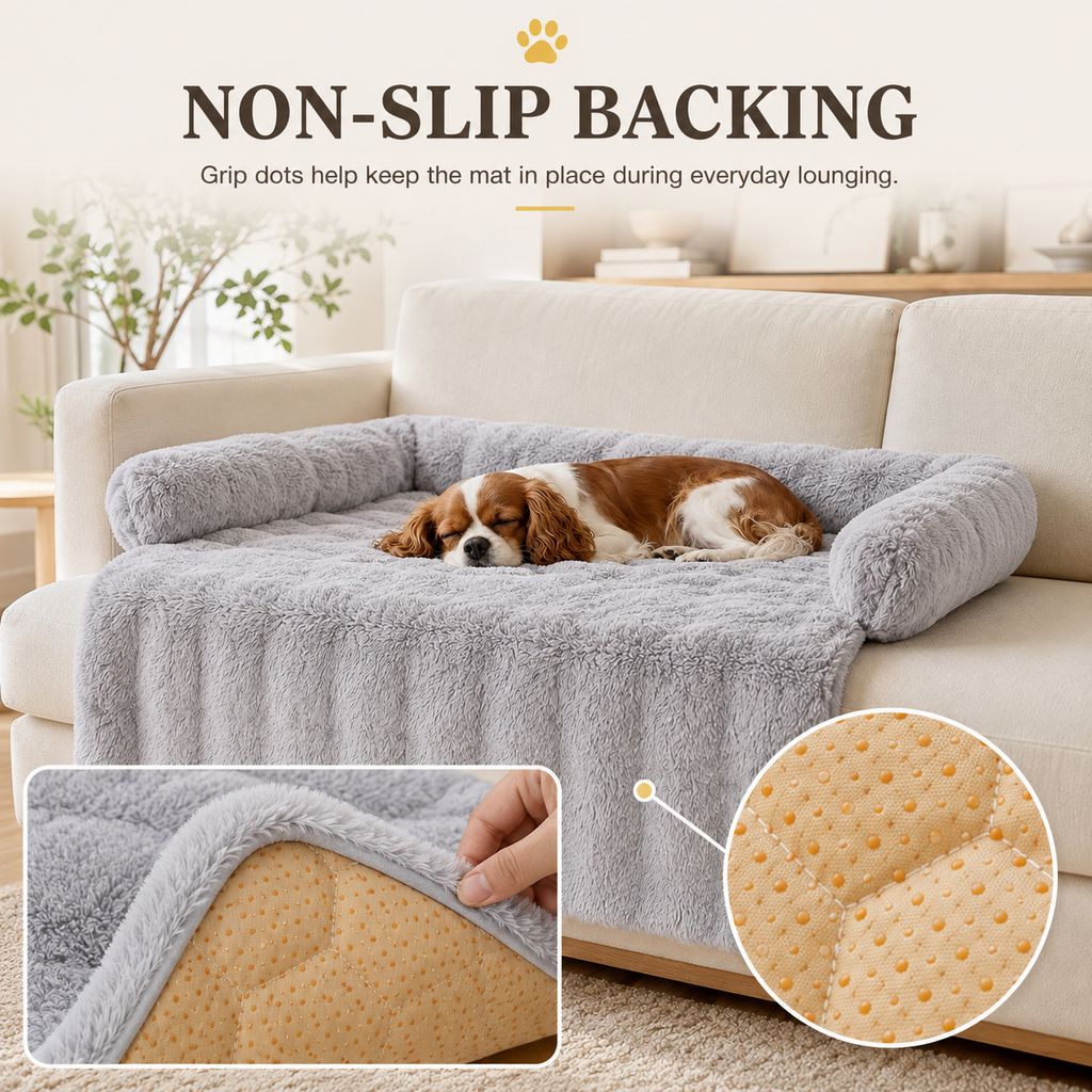 Plush Pet Sofa Protector Bed – Keeps Couch Clean