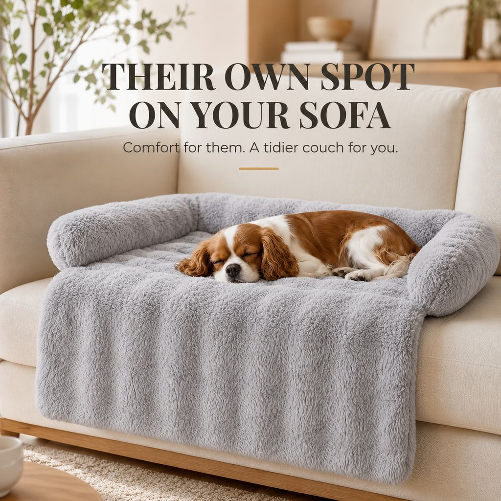 Plush Pet Sofa Protector Bed – Keeps Couch Clean