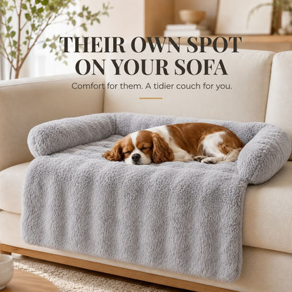 Plush Pet Sofa Protector Bed – Keeps Couch Clean